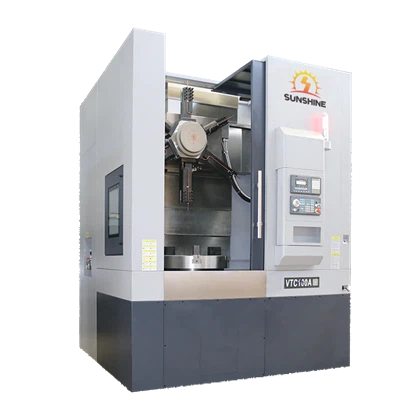 ट्रेन के पहियों की बड़ी डिस्क के लिए VTC100 सीएनसी वर्टिकल लेथ विशेष उपकरण
